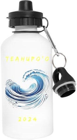 Newtee Teahupoo 2024 Surfing Bouteille D'eau En Acier Inoxydable Flacon Écologique Réutilisable Blanc