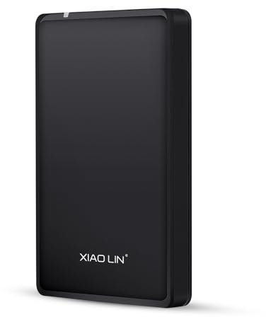 XIAO LIN Externe Festplatte 2,5 Zoll, USB 3.0, Tragbar, Ultraflach, PC/Mac/Laptop kompatibel, Schwarz (750, GB)