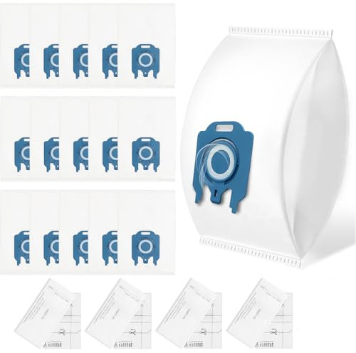 Gachiwar 16 Pack Original-Equivalent Hoover Bags for Miele Complete C2, C3 Cat & Dog, Classic C1, S8, S5, S2 GN Type Vacuum Cleaners & Canister Vacuum Cleaners, 5-Layer HEPA Dust Bags 99.9% Filtration