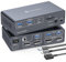CMSTEDCD KVM Docking Station 4K120Hz Displayport USB C KVM Switch 2 PC 2 Monitore Displayport 13-in-1 Dual Monitor KVM-Switches für Laptop & Desktop mit 1 USBA-Kabel und 1 USBC-Kabel
