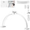 NEEWER BASICS HM01-D 29 Arc Lamp,40W Foldable LED Half Moon Table Nail Tech Light for Desk 3000K-6500K 3400lux/0.5m CRI95 USB Charging Phone Holder for Manicure Makeup Beauty Tattoo Overhead Shooting