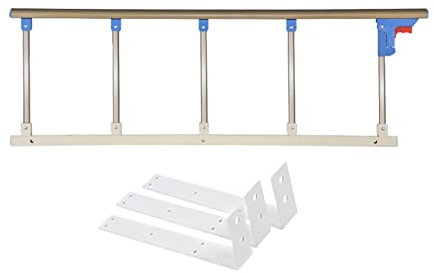 Bettgitter für ältere Erwachsene und Senioren, verstellbares und klappbares Bettgeländer, Betthaltegriff und Haltegriff, faltbarer Seitenschutz fürs Bett, Bettgitter für verstellbares Bett, 121 x 40