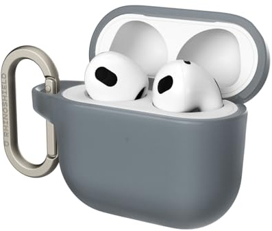 RhinoShield Kopfhörer-Hülle für AirPods 4 - Silbergrau