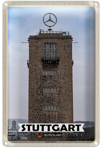 Blechschild | Stuttgart | Deutschland | Bahnhofsturm | 30 cm x 40 cm