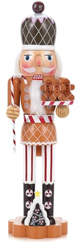 Xiongxiong Nutcracker Christmas Decoration Doll,36cm Soldier,Christmas Nutcracker,Decorations（Gingerbread Man Baking Master），An Excellent For Family And Friends