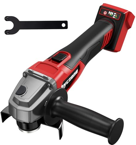 Byczone Cordless Angle Grinder Compatible with Milwaukee M18 Battery (NO BATTERY), 4-1/2 Inch Angle Grinder Power Tool with Spanner, 3 Variable Speed, MAX 8500 RPM, Brushless Motor