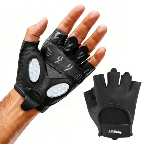 Trainingshandschuhe für Herren und Damen – Fitness Handschuhe zum Gym, Gewichtheben, Crossfit, Kraftsport, Sport & Training, Sporthandschuhe mit rutschfesten Silikonpunkten & Handflächenpolsterung