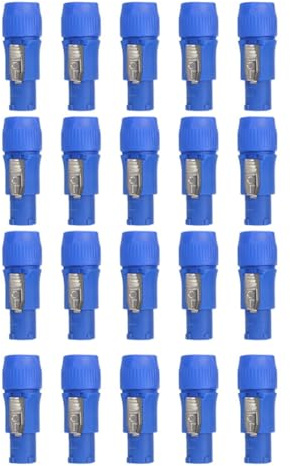 Gokelomg 20 x 3 pines AC Powercon NAC3FCA, NAC3FCB, cable CA, 20 A, 250 V, adaptador de enchufe para luz de escenario (A)