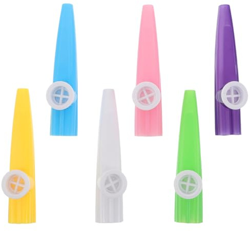 GLEAVI 6stücke Spielzeugflöte aus Plastik Tragbare Kazoo-musikinstrumente für Junge Mädchen Junge Mädchen-kazoo Kazoo-musikinstrument Lernspielzeug für Vorschulkinder Kazoo-flöte