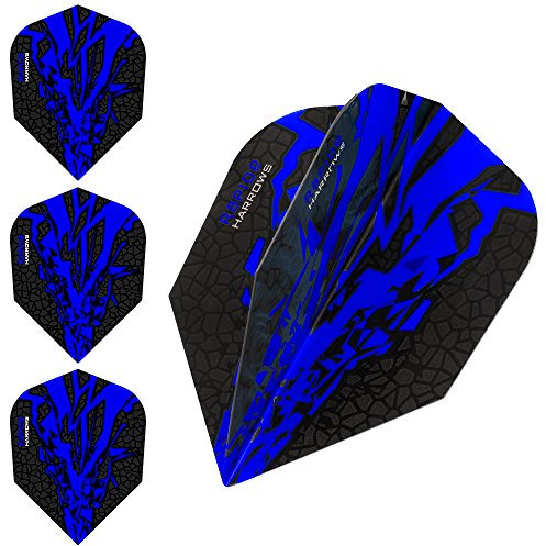 Harrows Rapide X-Dart Flights, 100 Micron – Standard – 5 Sets (15), blau