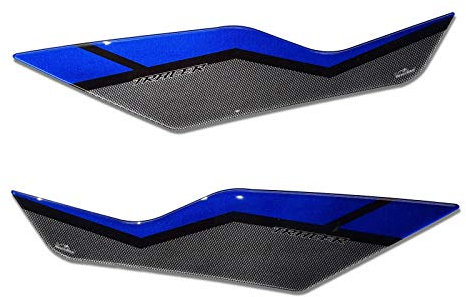 Resin Bike Adesivi Moto Compatibile con Yamaha Tracer 900 2018 2020 e GT. Protezioni Laterali Sottosella da Urti e Graffi. Coppia Adesivi 3D Resinati - Blu Metallizzato