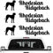 siviwonder Rhodesian Ridgeback RR Aufkleber 3er Set Hundeaufkleber Hundemotiv Hund Folie Farbe Schwarz, Größe 20cm