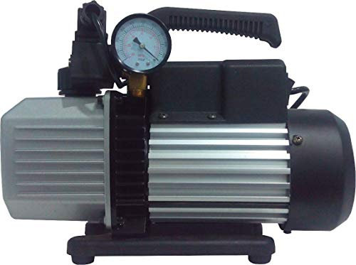 GASMOBE Bomba VACIO 2 ETAPAS con Vacuometro y Solenoide. Aire acondicionado. Ligera y de calidad profesional.