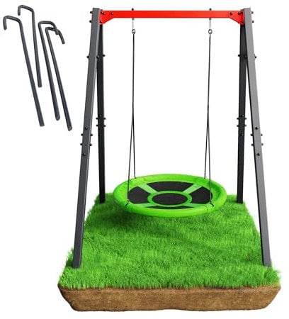 K-Sport: Columpio Infantil para el jardín con Columpio Nido I Estructura cargable hasta 150 kg I Estable y Seguro I Estructura Resistente a la Intemperie I Made in EU I