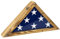 J JACKCUBE DESIGN Rustikales Holz-Militärflaggen-Schaukasten für amerikanische Veteranen, Beerdigungsfahnenrahmen, Dreiecksschattenbox (passend für 7,6 x 12,7 cm gefaltete Flagge) – MK900B