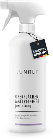 JUNALI® Oberflächen Mattreiniger, reinigt, pflegt empfindliche Oberflächen, antistatisch mit Perl Effekt, für mattlackierte oder pulverbeschichtete Möbel (1x 500 ml Matt)