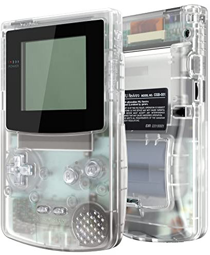 eXtremeRate Full Gehäuse&Tasten für Gameboy Color, DIY-Ersatz IPS Ready Upgraded Case Hülle für gbc OSD IPS&Reguläres IPS&Standard-LCD(Transparent)-KEIN Konsole&IPS-Bildschirm