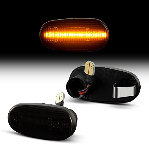Recambo LED Seitenblinker mit E-Zulassung | Plug & Play | CanBus - Fehlerfrei | SMD Blinker kompatibel für Fiat Bravo II | Typ 198 | BJ 2007-2014 | SMOKE