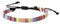 Wagoodter Bracciale elasticizzato intrecciato regolabile Bracciale cavigliera intrecciata unisex da spiaggia Corda sottile colorata (Grigio&Giallo)
