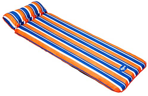 Aufblasbarer Fold N Go Deluxe-Schwimmer und Matte mit eingebauter selbstverstauender Tragetasche, 180,3 x 68,6 cm Ripstop