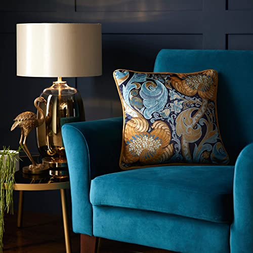 Laurence Llewelyn-Bowen - Down the Dilly - Kissenhülle - 43 x 43 cm in Ocker/Blau