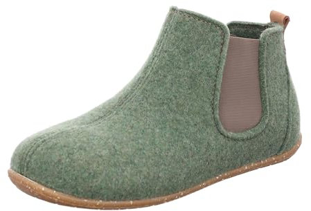 Rohde Damen Hausschuh Filz Wolle Stiefelette Stretch Schlupfschuh Tivoli-D 6868, Größe:38 EU, Farbe:Grün