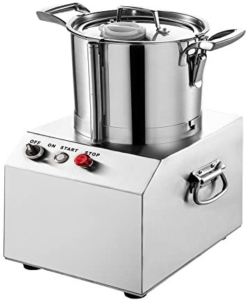 Picadora automática eléctrica de 4/6/10/15 l, procesadores de alimentos comerciales, picadora eléctrica de acero inoxidable para cortar carne y verduras (10 l)
