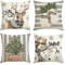 Artoid Mode Schneemann Rentier Handschuhe Weihnachten Kissenbezüge 4er Set, 50x50 cm Zierkissenbezug Cushion Cover Couch Wohnzimmer Außenbereich Deko