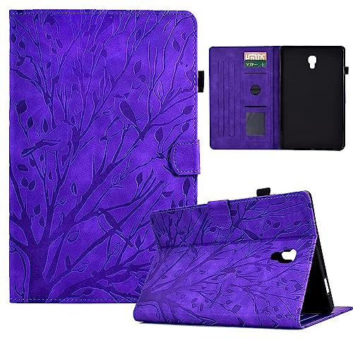 Bxithnr® Funda Tableta para Samsung Galaxy Tab A 10.5 2018 (SM-T590/SM-T595/SM-T597) Slim Carcasa Cuero PU Proteccíon en Estilo Libro con Función de Soporte y Ranura para Tarjetas - Púrpura