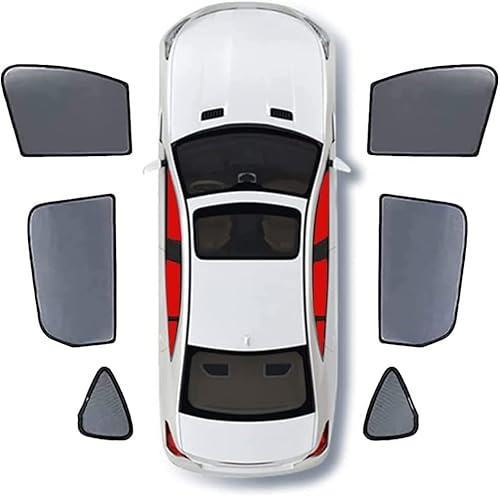 THNIKK Auto Seitenfenster Sonnenschutz Für V-W Touran 2011-2015, Sonnenblenden UV-Schutz Lüftungsgitter Vordere Und Hintere Privacy Protection Accessories,E/6pcs