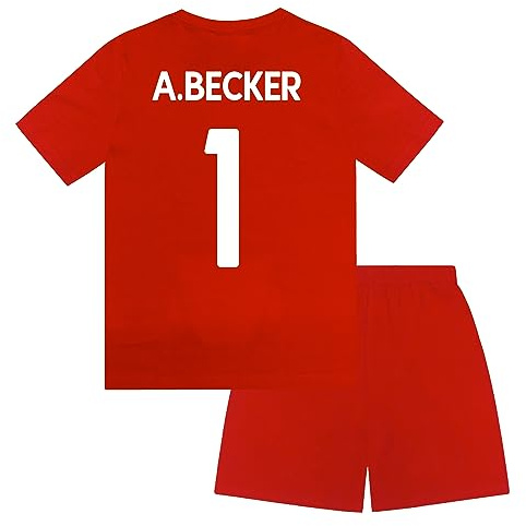 Liverpool FC Boys A.Becker 1 Sublimation Short Pyjamas Red 4-5 Years