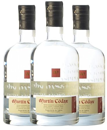 Orujo Martín Códax Aguardiente Orujo de Galicia 70 cl (Caja de 3 Botellas de 70 cl)