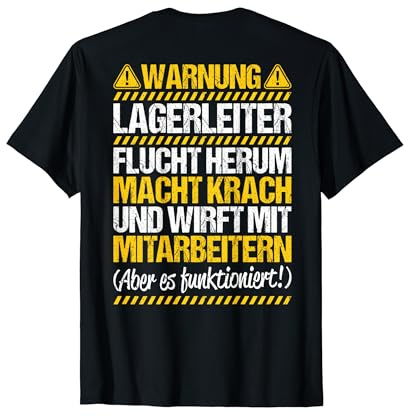Lagerist Lagerlogistik Wirft mit Mitarbeitern Lagerleiter T-Shirt