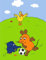 Die Sendung Mit Der Maus Kinder-Zimmer-Teppich Fußball 100 cm x 133 cm Rutschhemmend Lärmhemmend Spielunterlage Mädchen Mond Ente Elefant Passend Zur Bettwäsche