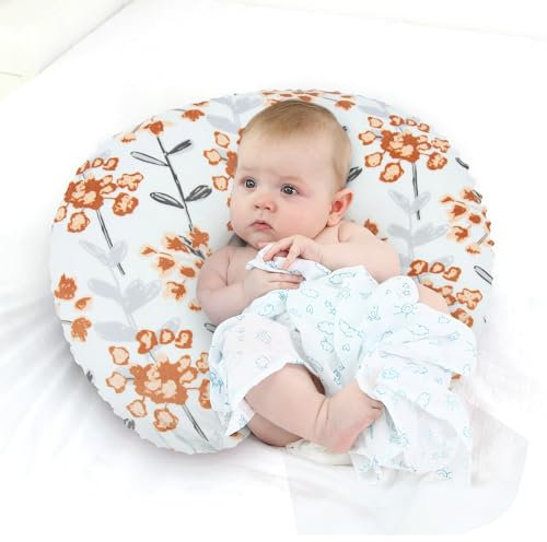 LAT LEE AND TOWN Cuscino per allattamento piccolo Minky – cuscino per gravidanza Nursing Breastfeeding Pillow per neonati, ragazzi e ragazze, regalo