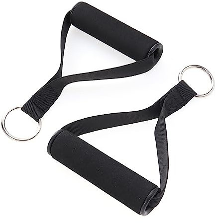 Supvox Widerstandsband-Set Für Fitnessübungen Inklusive Fünf Farbiger Bänder Mit Widerstand Metallclips Für Schnelles Anbringen Und Schaumstoffgriff Für Komfort Für Yoga Pilates Und Muske