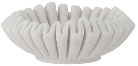Bloomingville Bol Harmonia en marbre blanc, 17,5 x 6 cm, accessoire de décoration et de service élégant