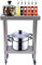 soudesileim Edelstahl Arbeitstisch Küche, 2 Böden Edelstahltisch Gastronomie Regal, 400KG Tragfähigkeit, Stabil Küchentisch Zerlegetisch Tisch, Küchenregallagerung (60 * 45 * 80cm,Mit Rädern)