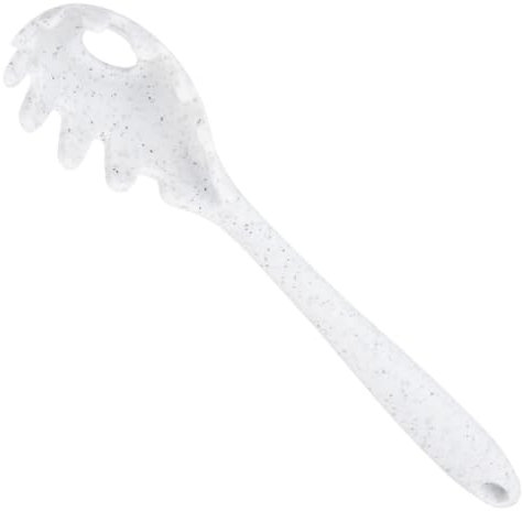 Cabilock Cuchara Coladora de Silicona Cuchara para Espaguetis Colador de Fideos Separación Fácil de Sopas Y Pastas Cuchara de Diseño Hueco