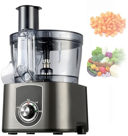 Tritatutto per verdure elettrico, tritatutto per verdure commerciale, tritatutto elettrico, tritatutto a 2 velocità con base antiscivolo, ciotola in vetro da 5 litri, robot da cucina adatto