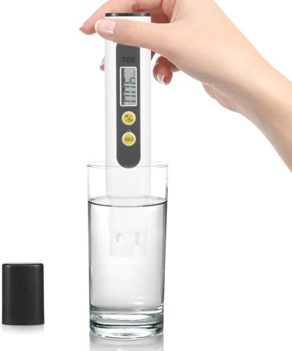 Digitales TDS-Messgerät, Digitaler Wasserqualitätstester, Pool Wassertester, Handheld 0-9990 ppm TDS Measurement für Trinkwasser, Schwimmbad, Aquarium, Pools und Labor