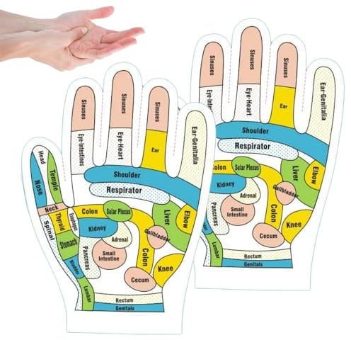 ReflexzonenHandschuhe für Handmassage, doppelseitige Handreflexzonen, für Hand-Spa, elastische Akupressur-Reflexzonenmassage