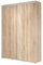 Meble Slupia - ZUZA Garderobenschrank - Kleiderschrank Schiebetüren - 100 x 242 x 45 cm - Kleiderstange Schrank - Kleider Schrank für Schlafzimmer, Flur, Jugendzimmer - Eiche Sonoma