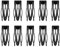 Etercycle 10 Stück Haarspangen, Metall Haarspangen 5cm Barrette Haarspange für Damen Mädchen, Doppel Griff Haar Clips Haarhalter Basteln DIY Zubehör Snap Haarspangen (Schwarz)