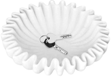 Fukamou Rüschenschalendekoration - Home Decor Dekorative Obstschale Servierschale, Rüschenschale Zum Servieren Und Als Heimdekoration, Harzdekoration Mit Antikem Simulationsdesign, Rustikale
