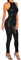 HAQUOS Jumpsuit Damen Sexy Glitzer Eng Overall äRmellos Neckholder Hosenanzug Playsuit Rückenfrei Arbeitshosen Frauen High Waist Latzhose Pailletten Overall Party Clubwear Romper Bodycon (Black, S)