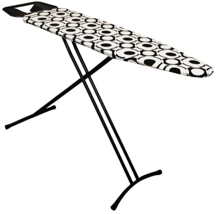 JUANIO Table à Repasser avec Repose-Fer, Planche à Repasser Pliable, Table à Repasser antidérapante - Longueur 110 x Profondeur 32 cm