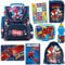 Goldkids - Schulranzen für Jungen und Mädchen, 8er-Set - Schul-Rucksack für Kinder mit Federmäppchen - Schuhbeutel Malunterlage Sammelmappe und Hausaufgabenheft - Spiderman Motiv - 1-3 Klasse