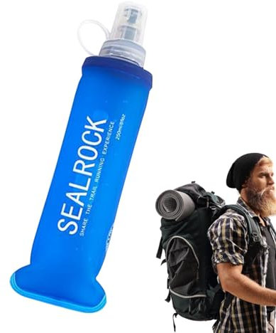 kivrimlarv Botella de agua suave a prueba de fugas, botella de agua compacta, botella de agua suave, botella de hidratación compacta, termo para correr con de TPU resistente para hombres y