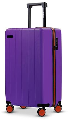 ETERNITIVE - Valigia Piccola | Valigia Rigida in ABS | Dimensioni: 55 x 35,5 x 23 cm 37L | Trolley Bagaglio a Mano con Lucchetto TSA | 4 Ruote a 360° | Viola